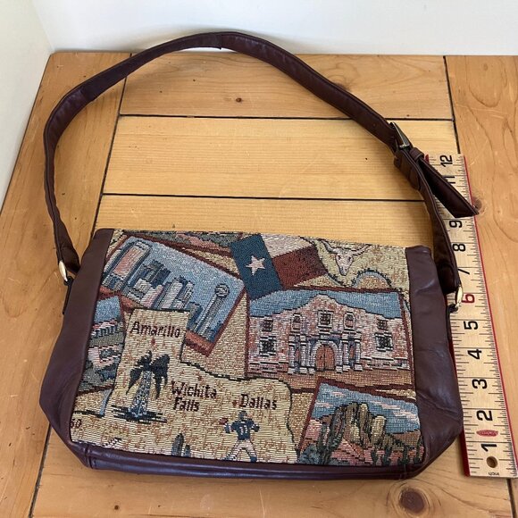 SAS Texas Tapestry Organizer Purse Shoulder Bag Amarillo El Paso Vintage Y2K - Picture 2 of 14